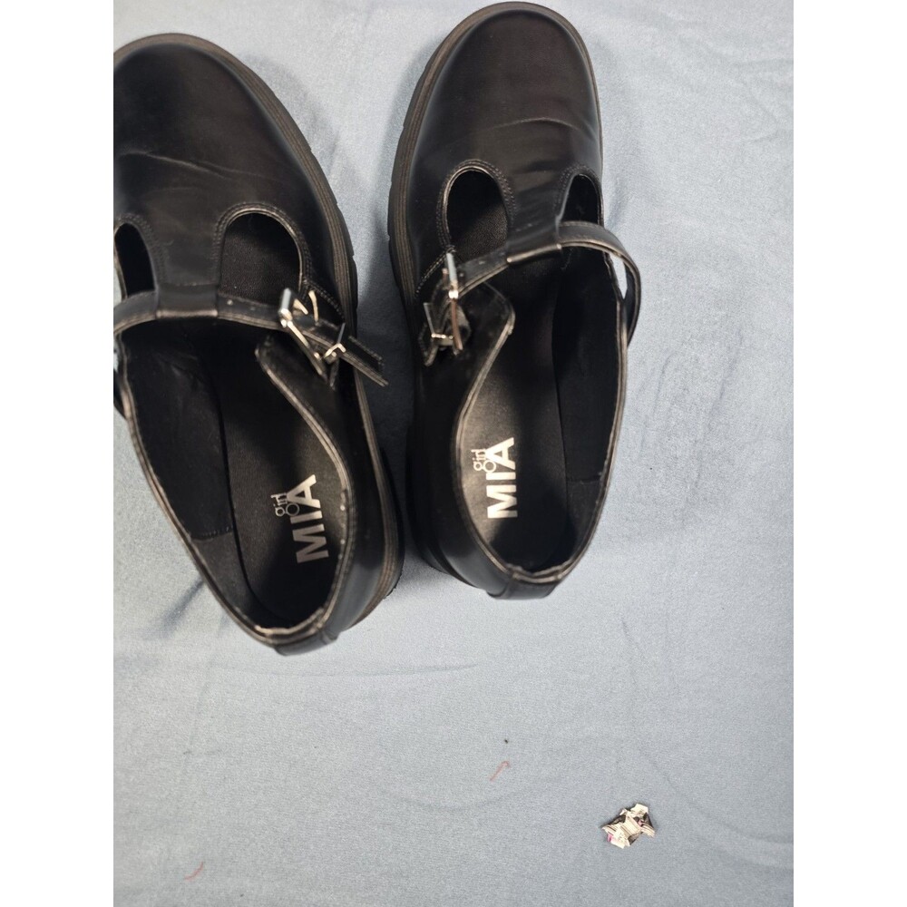 MIA Black Mary Jane Buckle Comfort Shoes Block Heel Arch Support Women's 9M - Picture 14 of 14